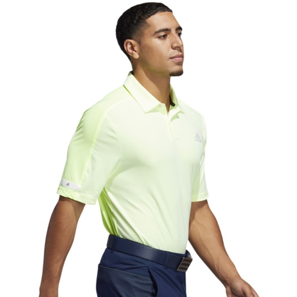 Adidas FJ9915 Men's Sports Aeroready Solar Volt Green Polo Shirt Top Size S - Picture 2 of 13